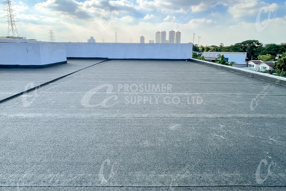 แผ่นเมมเบรนกันซึม PRO-4MM PLUS GREY MINERAL ชนิดผิวหน้าหินเกล็ดสำหรับดาดฟ้าและพื้นที่ภายนอกอาคาร